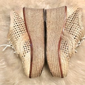 Schutz Woven Wicker Platform Oxfords Women’s Shoes